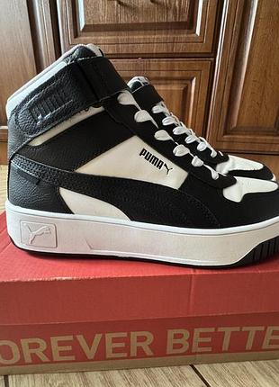 Жіночі кеди в стилі high-top puma carina street mid.