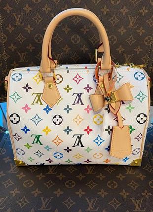 Сумка муракамі біла з монограмою lv louis vuitton
