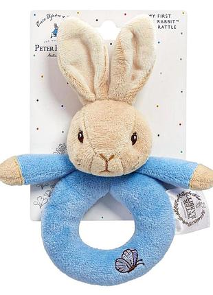 Брязкальце пітер кролик моя перша іграшка м'яке брязкальце кільце 16 см