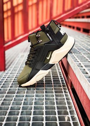 Nike huarache acronym city mid winter khaki, кроссовки найк мужские