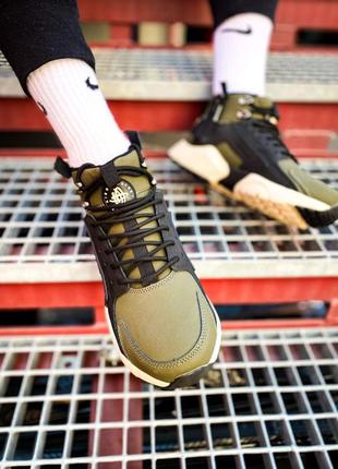 Nike huarache acronym city mid winter khaki, кроссовки найк мужские9 фото