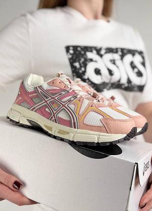 Женские кроссовки asics gel-kahana 8 pink white