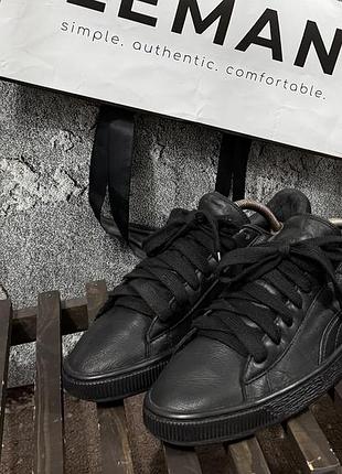 Кросівки чоловічі кеди puma suede leather чорний 40