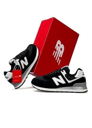 Мужские кроссовки new balance 574 black white