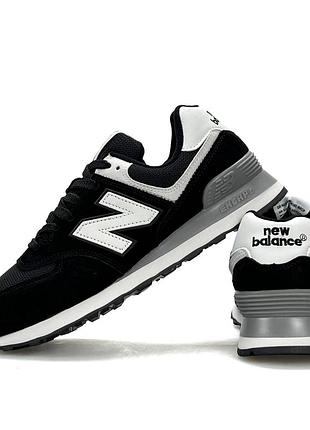 Женские кроссовки new balance 574 black white