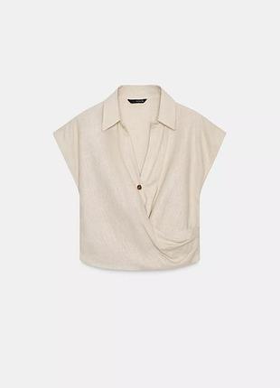 Сорочка зі суміші льону zara