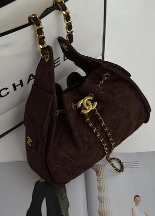 Сумка женская замша шоколадная 25 small handbag 22
