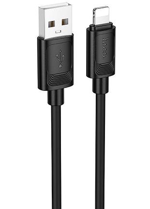 Дата кабель hoco x122 benefit usb to lightning 2.4a (1m) black