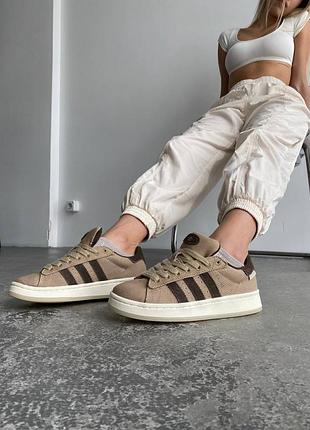Кроссовки adidas campus beige brown