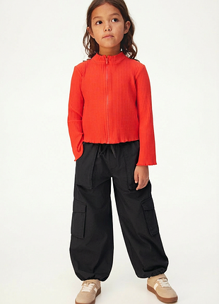 Широкие хлопковые спортивные брюки-карго h&m 3-4 года