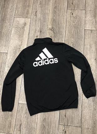 Олимпийка adidas на 11-12 лет 146-152см оригинальная чёрная спортивная кофта