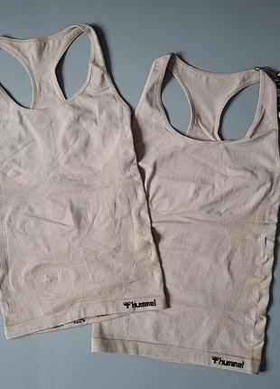 Майка топ женская спортивная бесшовная hummel, s, м