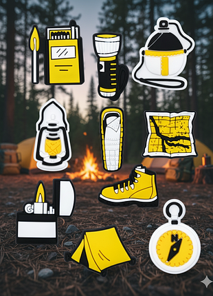 Джибітси кемпінг альпініст альпінізм похід camping гори 10 шт аксесуари крокс прикраса dz_75_1