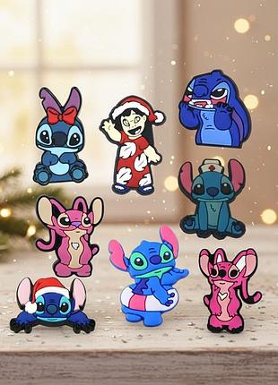 Джибитсы стечь 3d лило и стёжка lilo &amp; stitch 8 шт аксессуары для обуви крокс украшение dz_66_3