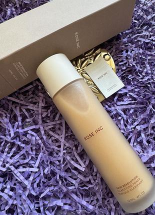 Професійний щоденний омолоджуючий освітлюючий тонер rose inc skin resolution clarifying toner, 120 ml. тонік