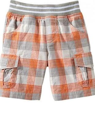 Оранжевые шорты на резинке old navy. размер 2т, 2 года, 92 см.