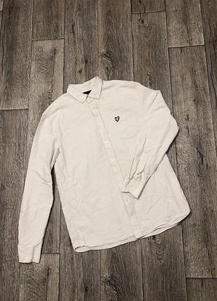 Рубашка lyle&scott оригинальная в молочном цвете бежевая
