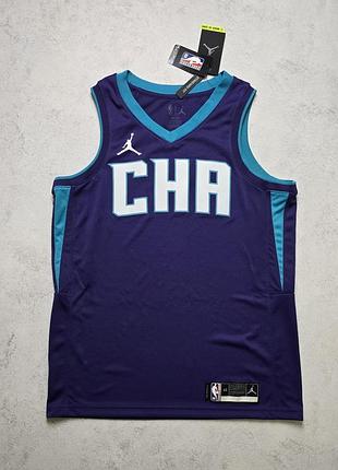 Баскетбольна майка charlotte hornets cha front jordan brand statement swingman blank jersey