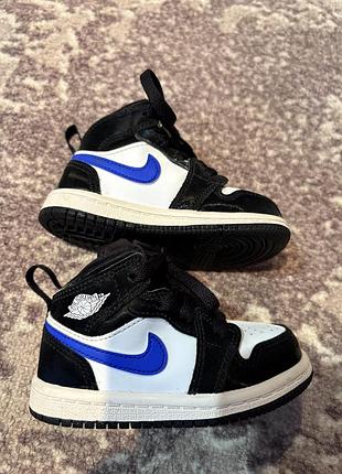 Кросівки jordan 1 mid 'black racer blue' дитячі оригінал