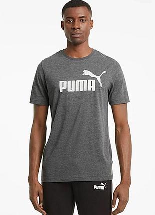 Футболка чоловіча puma, колір темно-сірий😍
