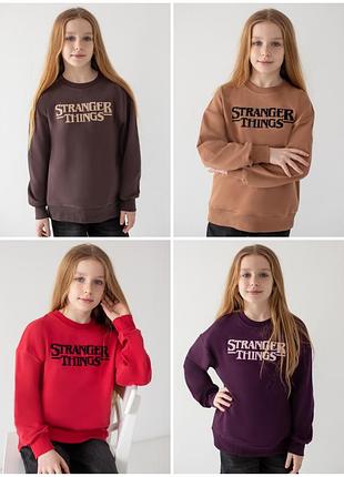 Стилтный свитшот для девушек подростков, двунитка, стильный свитер на девочку подростка, двунитка хлопок