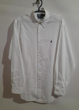 Polo by ralph lauren оригинальная мужская рубашка хлопок