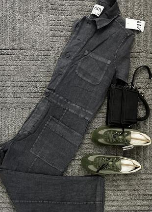 Лляний комбінезон zara