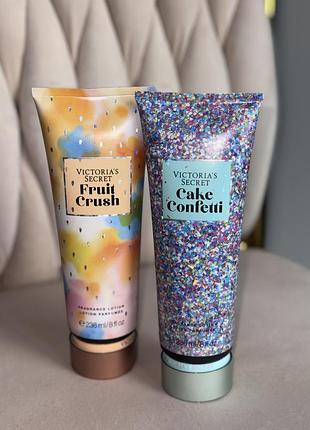 Набір лосьйонів для тіла victoria’s secret 2в1 крем для тіла fruit crush+cake confetti