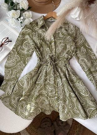 Хлопковое мини платье платья zara