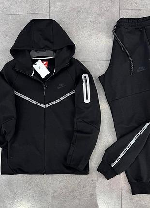 Новинка мужской спортивный костюм nike tech fleece black
