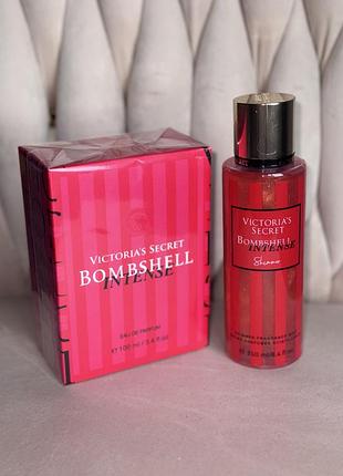 Парфумований набір 2в1🎁 bombshell intense для тіла victoria’s secret парфуми 100 мл+спрей міст для тіла з шимером+