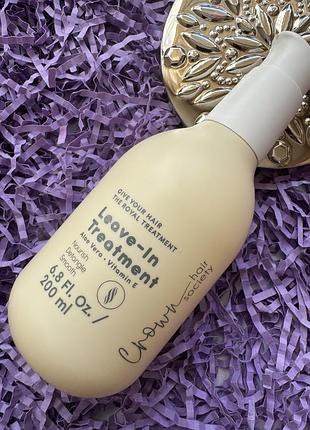 Несмываемый уход для идеальных волос без пушения crown hair society leave-in treatment, 200ml