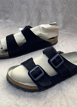 Birkenstock arizona 44 28,5 мужские сандалии кожа синие