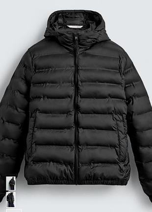 Легка пухова куртка zara black l