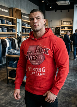 🍎 яркий худи jack &amp; jones | vintage style | размер m