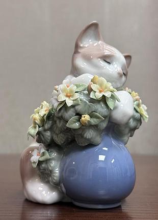 Фарфорова статуетка lladro «сонне кошеня».