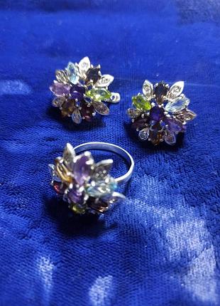 Индийский серебряный комплект, 925 проба