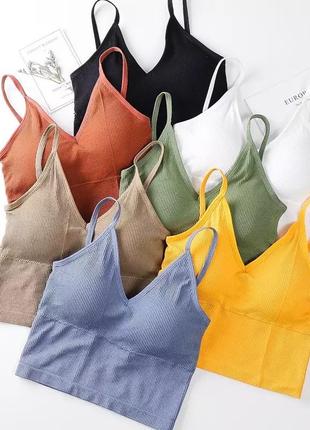 Базовий топ,безшовний топ-майка