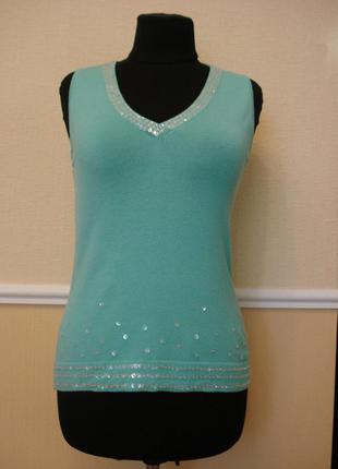 Літня кофтинка трикотажна блуза без рукавів