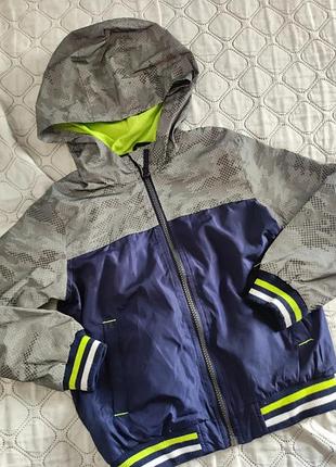 Детская куртка ветровка с капюшоном бренда y.f.k outdoor размер 146/152