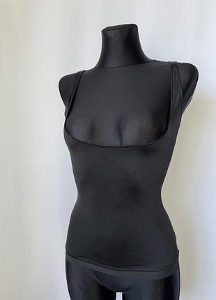 Spanx черная майка утяжка корректируюшее белье утягивающее