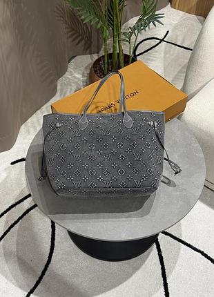 Сумка neverfull louis mm denim vuitton monogram 6