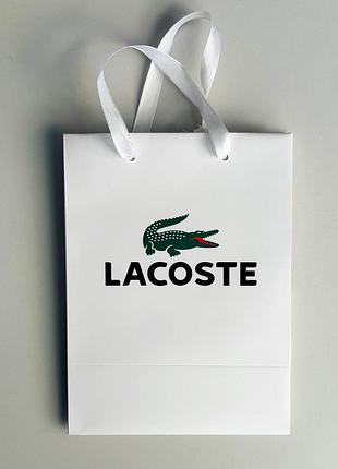 Фирменный пакет под сумку обуви или кошелек оранжевый 🍊 под стиль lacoste лакоста лакосте белый подарочный