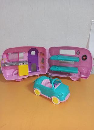 Игровой набор машинка и дом на колесах челси, barbie club chelsea camper, для сестрички барби