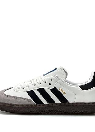 Жіночі кросівки adidas samba og white black beige