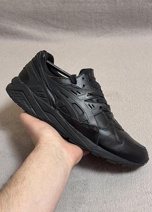 Asics gel-kayano trainer 44р 28см кросівки чорні шкіряні