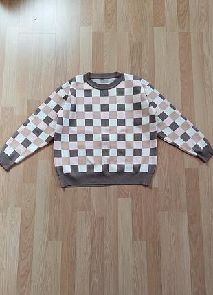 Трендовий жіночий світшот в клітинку rumera