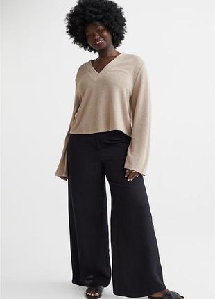 Вʼязаний джемпер кофта топ оверсайз беж базова реглан 9