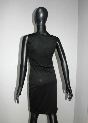 Красивое платье с кожаными вставками в сост. нового, не ношено. размер м. сток!4 фото