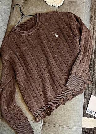 Жіноча повсякденна кофта светр варений з вишивкою